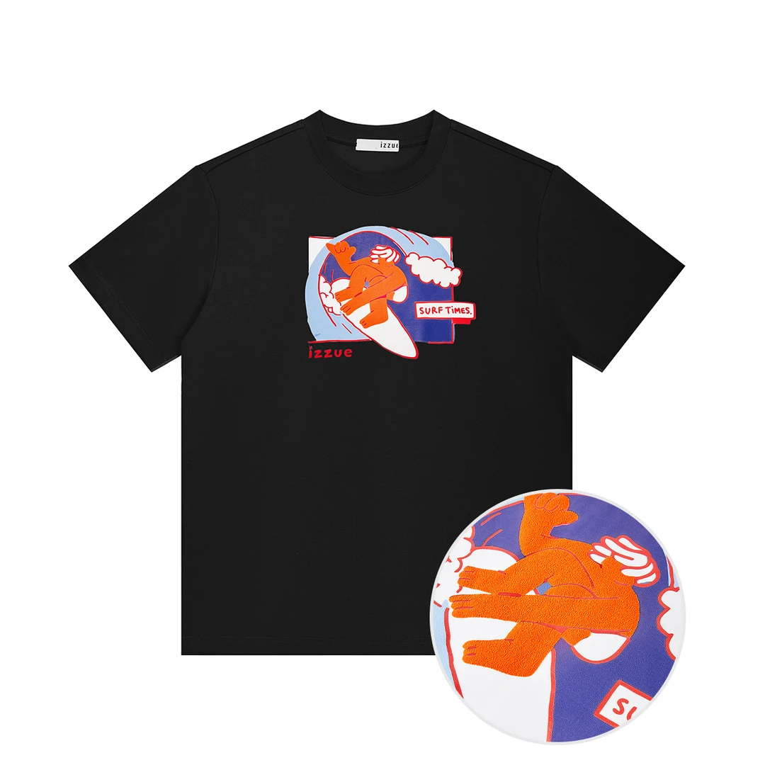 i.t izzue品牌男装夏季短袖T恤男薄款简约宽松半袖上衣情侣短袖