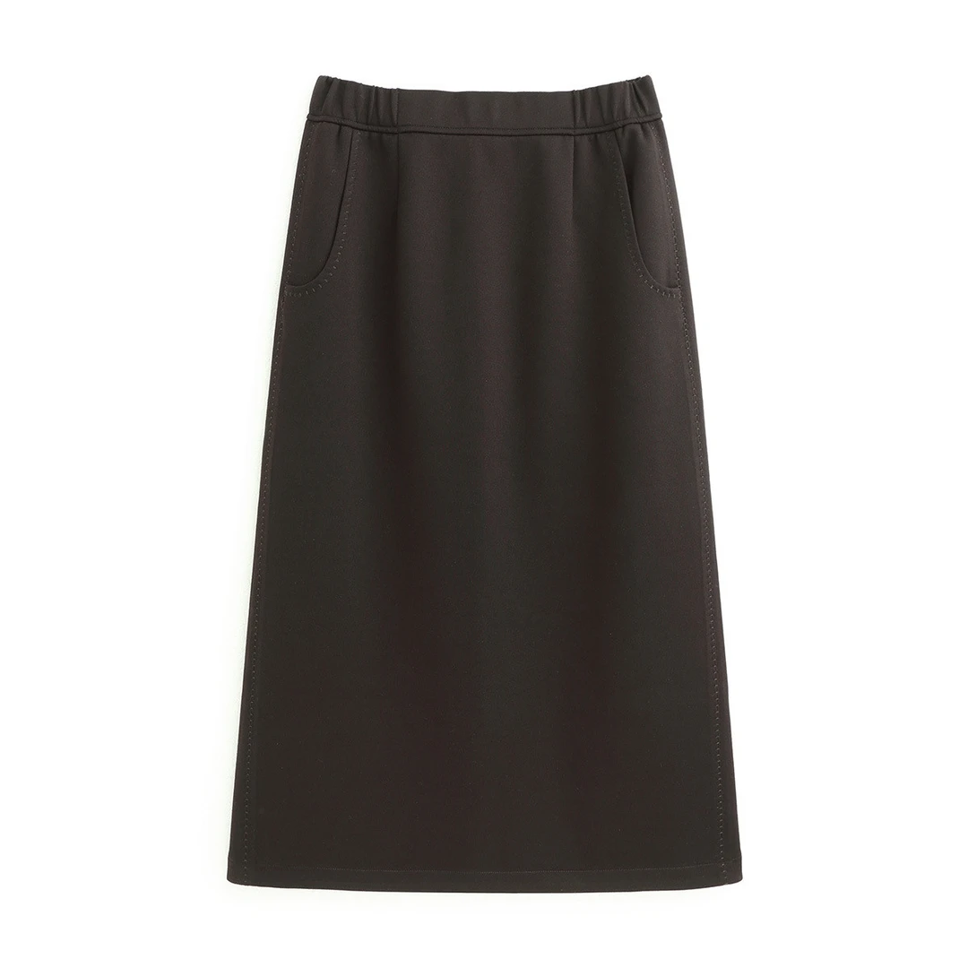 PALUOPO/帕罗秋冬经典气质百搭优雅通勤保暖半身裙女ET250278B