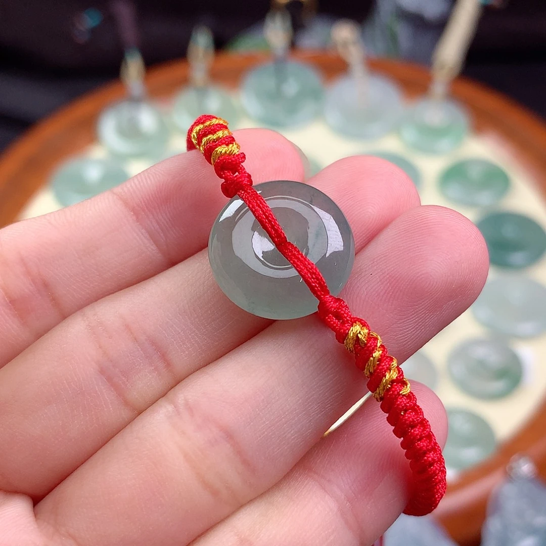 是***~未镶嵌手绳翡翠平安扣手绳