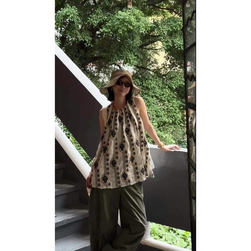 HUMSUN/禾木笙「夏风」手工编织咸草镂空可折叠空顶遮阳草帽 5A525