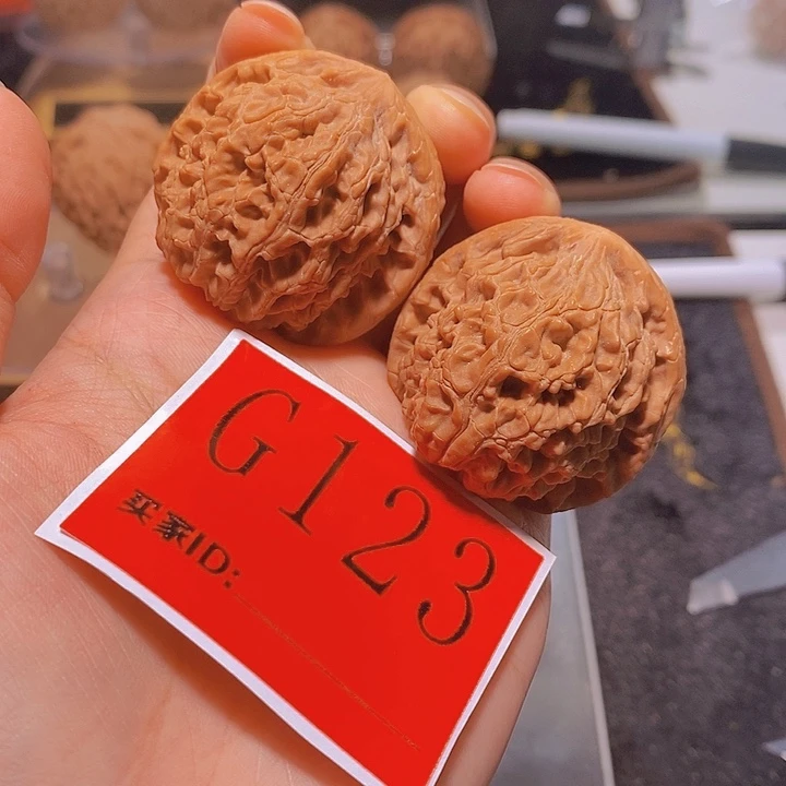 吊坠文玩核桃白狮子40