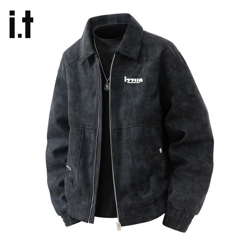 i.t izzue官方宽松翻领长袖夹克男款秋季潮流百搭休闲上衣外套6M