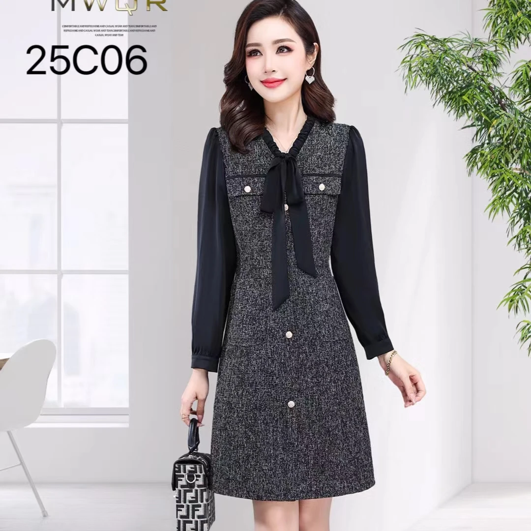 秋季简约时尚洋气显瘦连衣裙