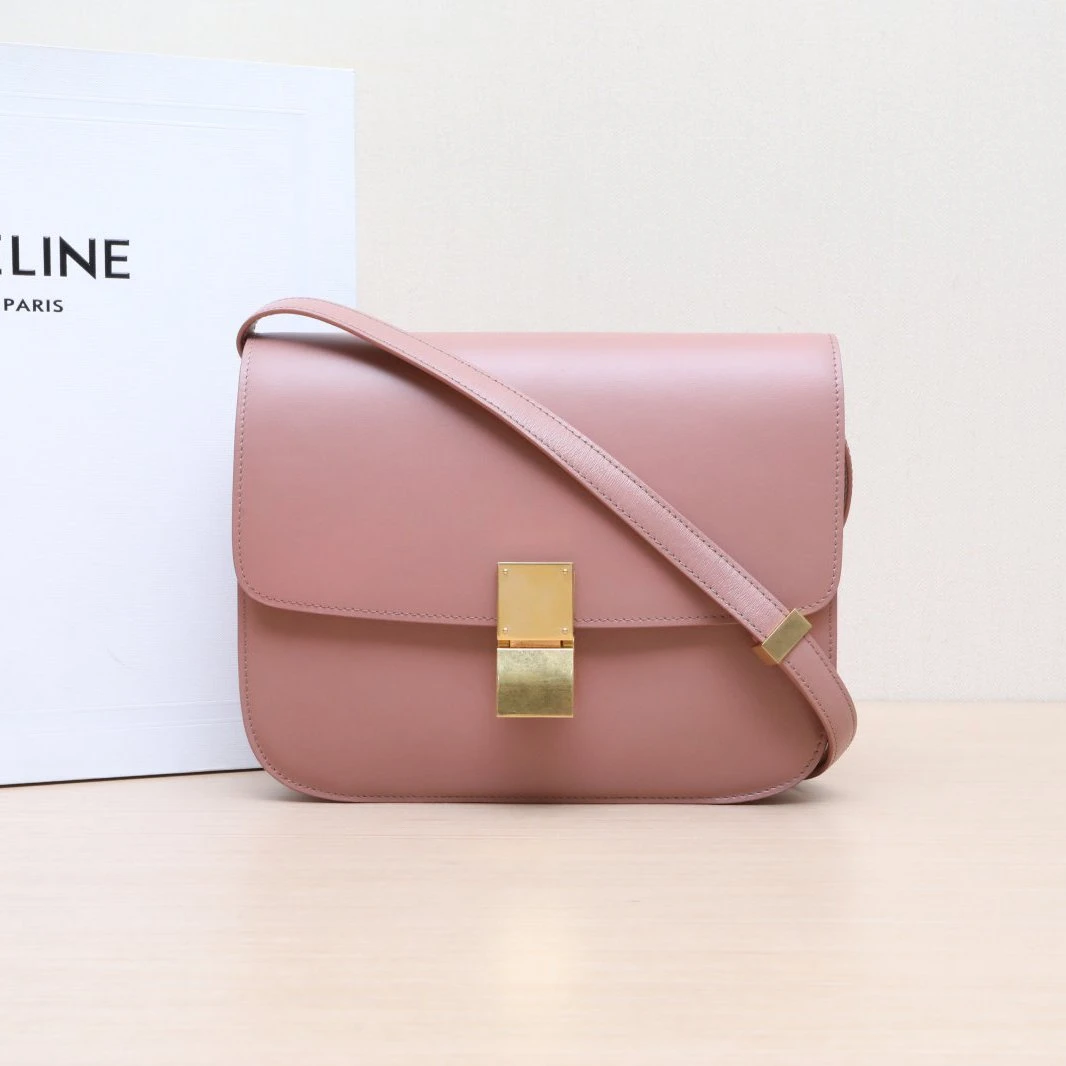 95新 Celine/思琳 【娇活动】Classic Box 中号 粉色 皮革C358714