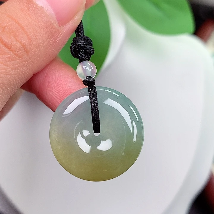 颈饰未镶嵌翡翠平安扣 23.3x5.3mm