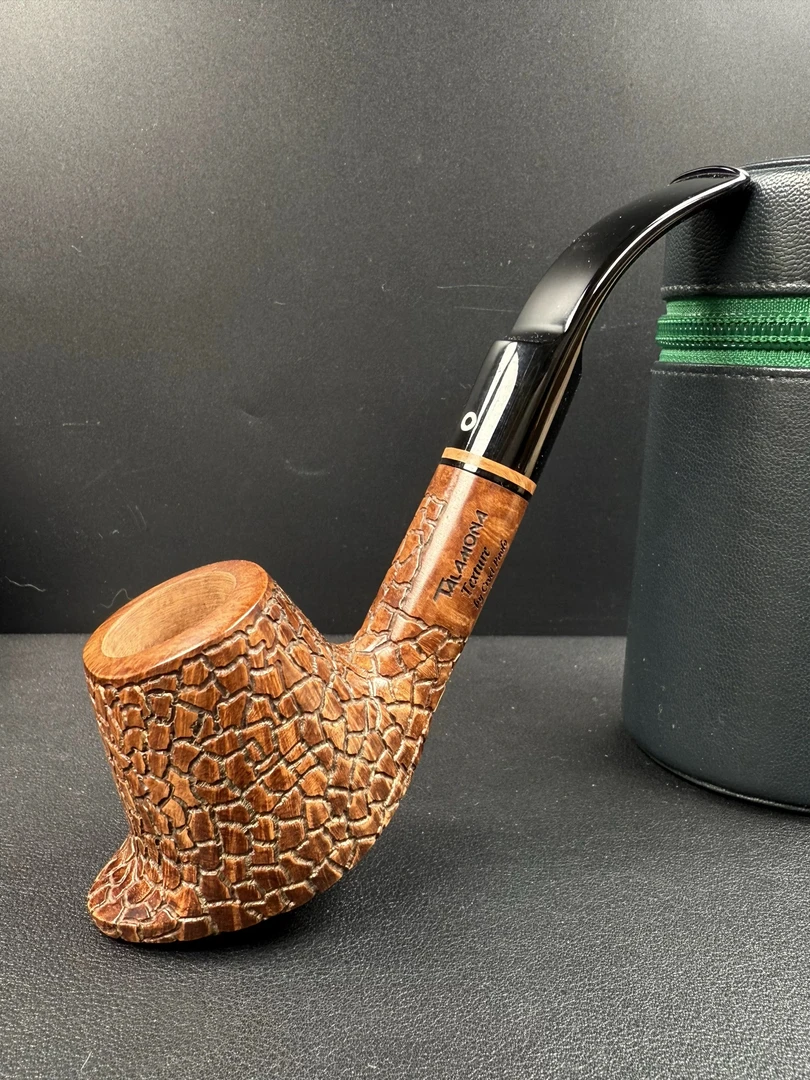 意大利塔拉莫纳手工石楠木烟斗（内径21.8 斗深39 长168）