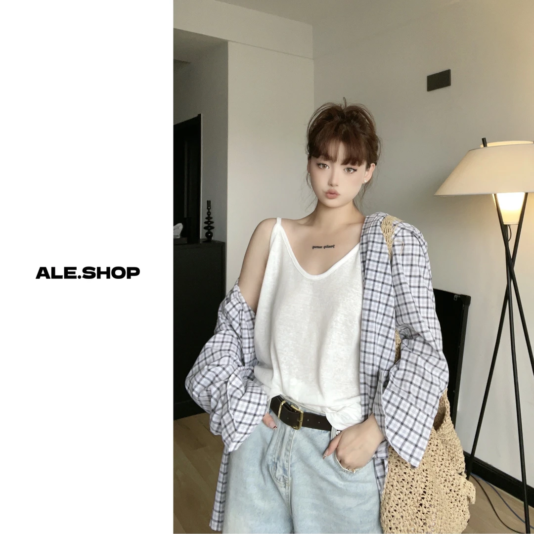 【阿乐家】大码微胖”基础款“敲好穿百搭内搭单穿宽松透气小背心