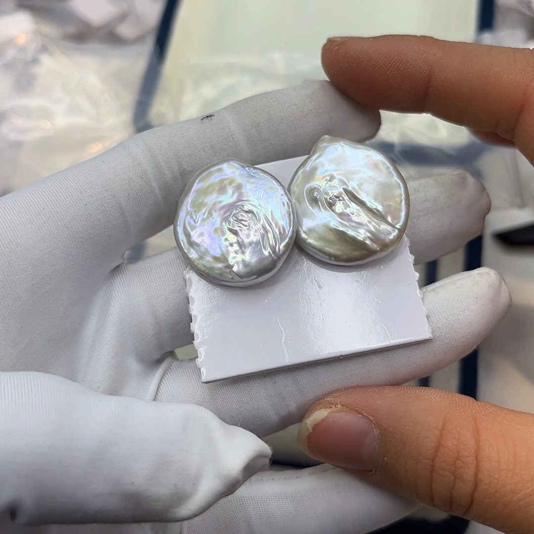 耳饰淡水珍珠银S925镶嵌