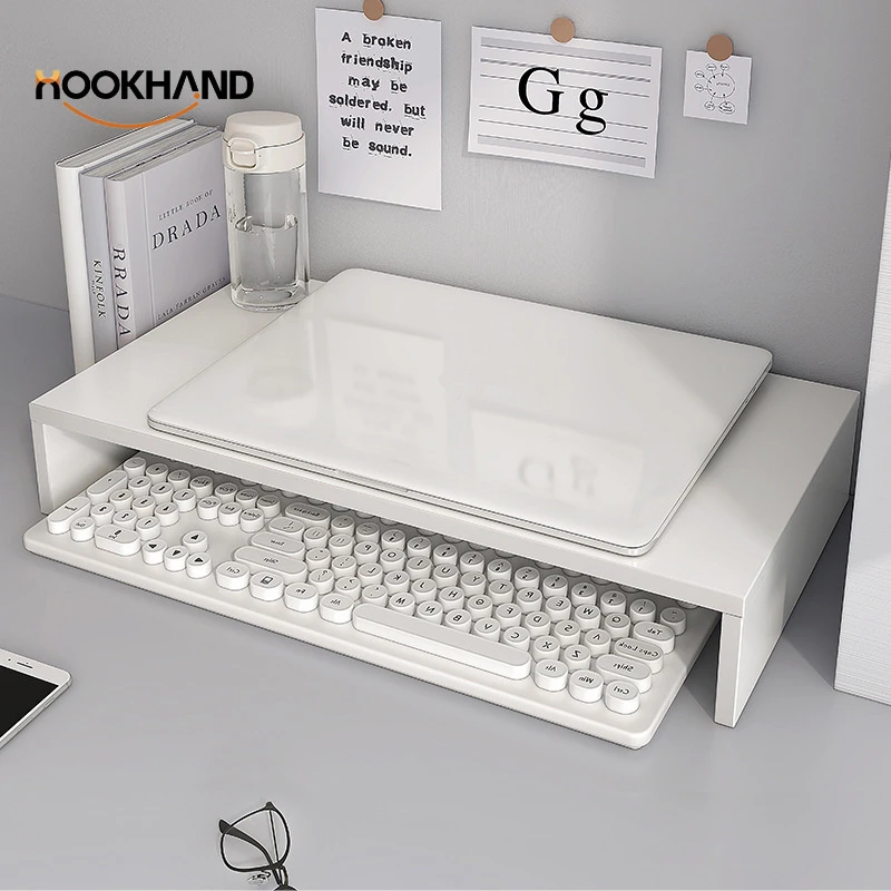 笔记本电脑增高架台式显示器屏幕支架底座办公桌面置物架收纳工位