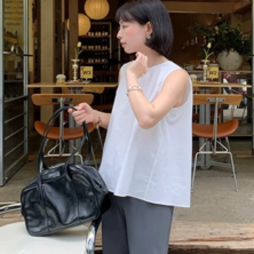 韩国客供面料No/退无标宽松背心