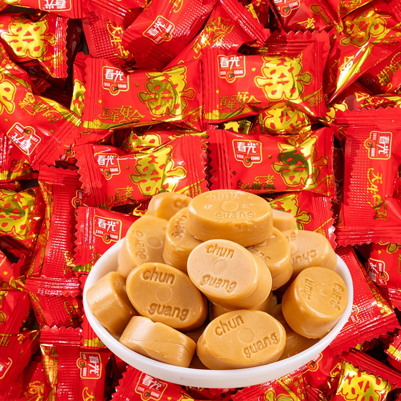 春光喜糖椰子味硬糖散称红色糖果结婚喜饼伴手礼年货海南特产零食