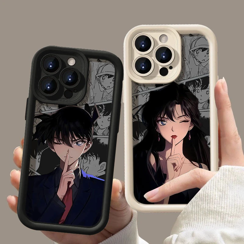 媚眼柯南小兰适用iphone16苹果手机壳15promax硅胶14131211情侣