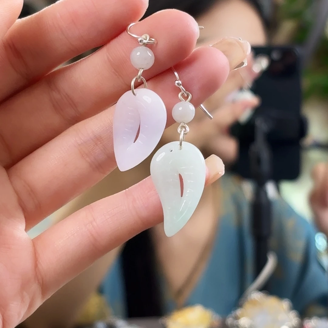 翡翠未镶嵌耳饰翡翠