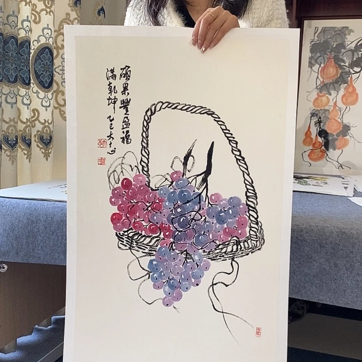 国画纯手绘国画写意45*68