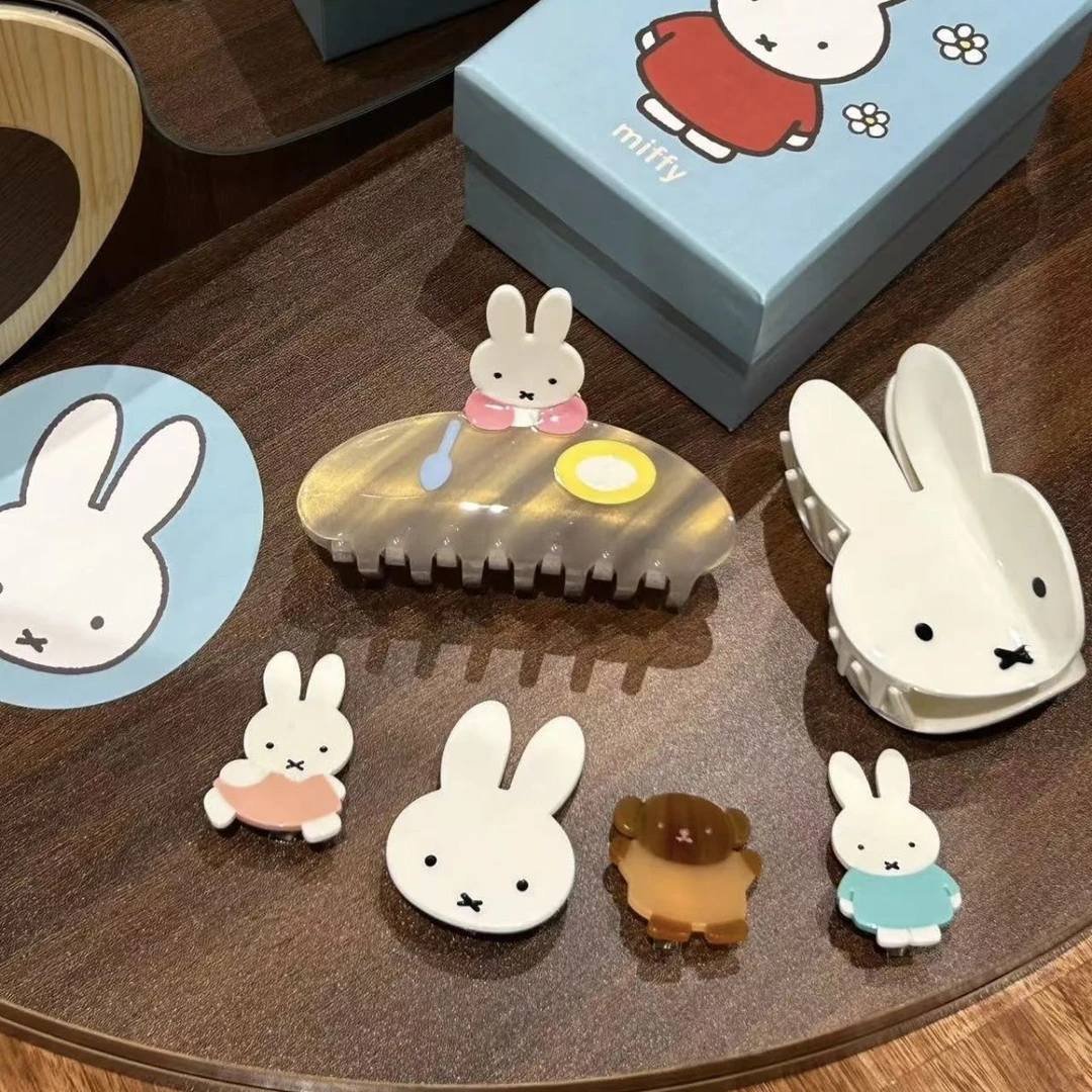 可爱miffy兔兔米菲发夹甜美卡通后脑勺抓夹甜妹少女心日系刘海夹