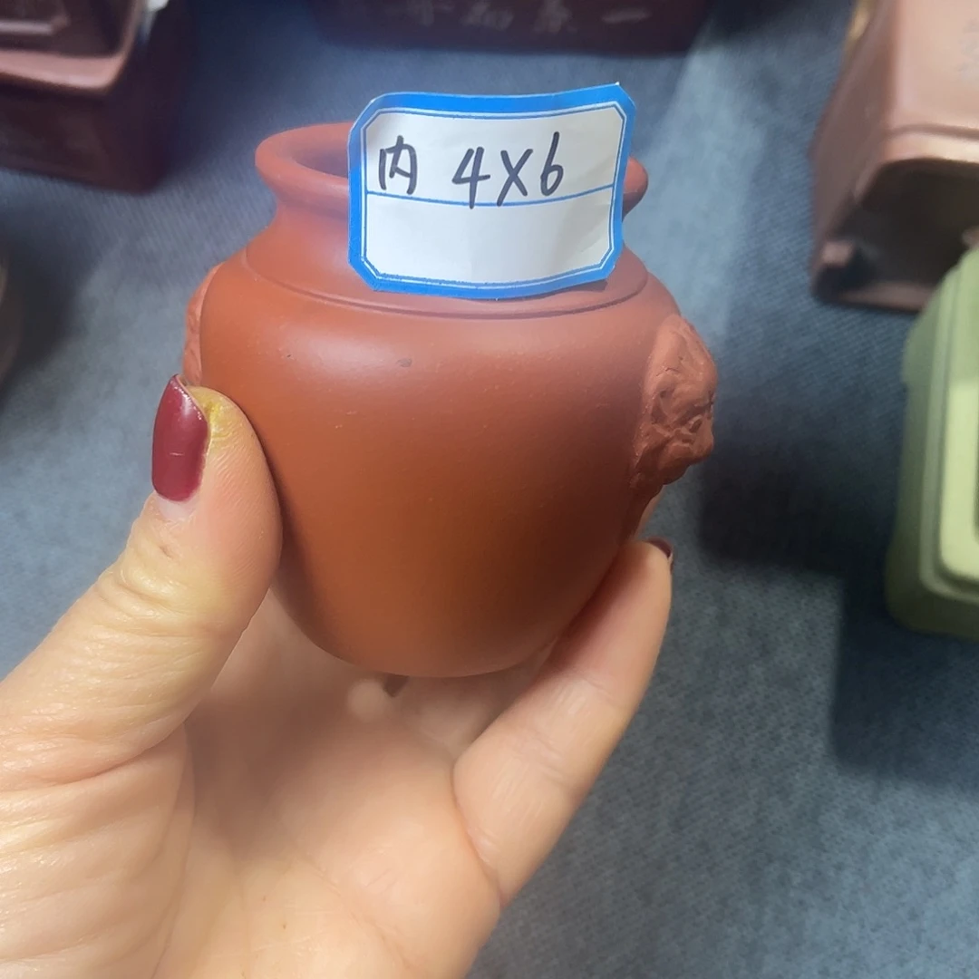 精选紫砂花瓶小圆盆