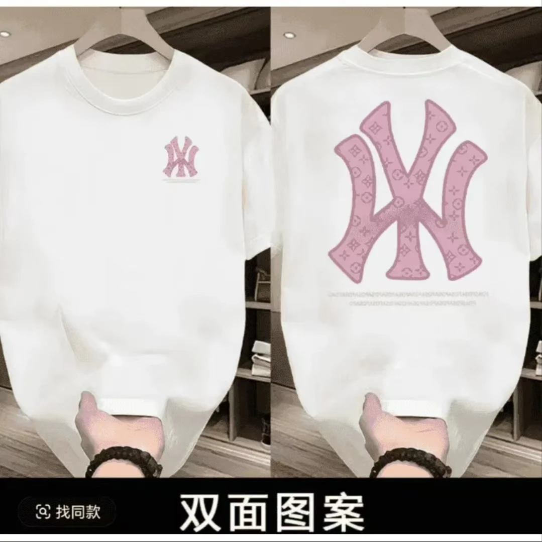 夏款短袖上衣男女美式轻奢大众短袖夏季圆领半袖时尚休闲百搭