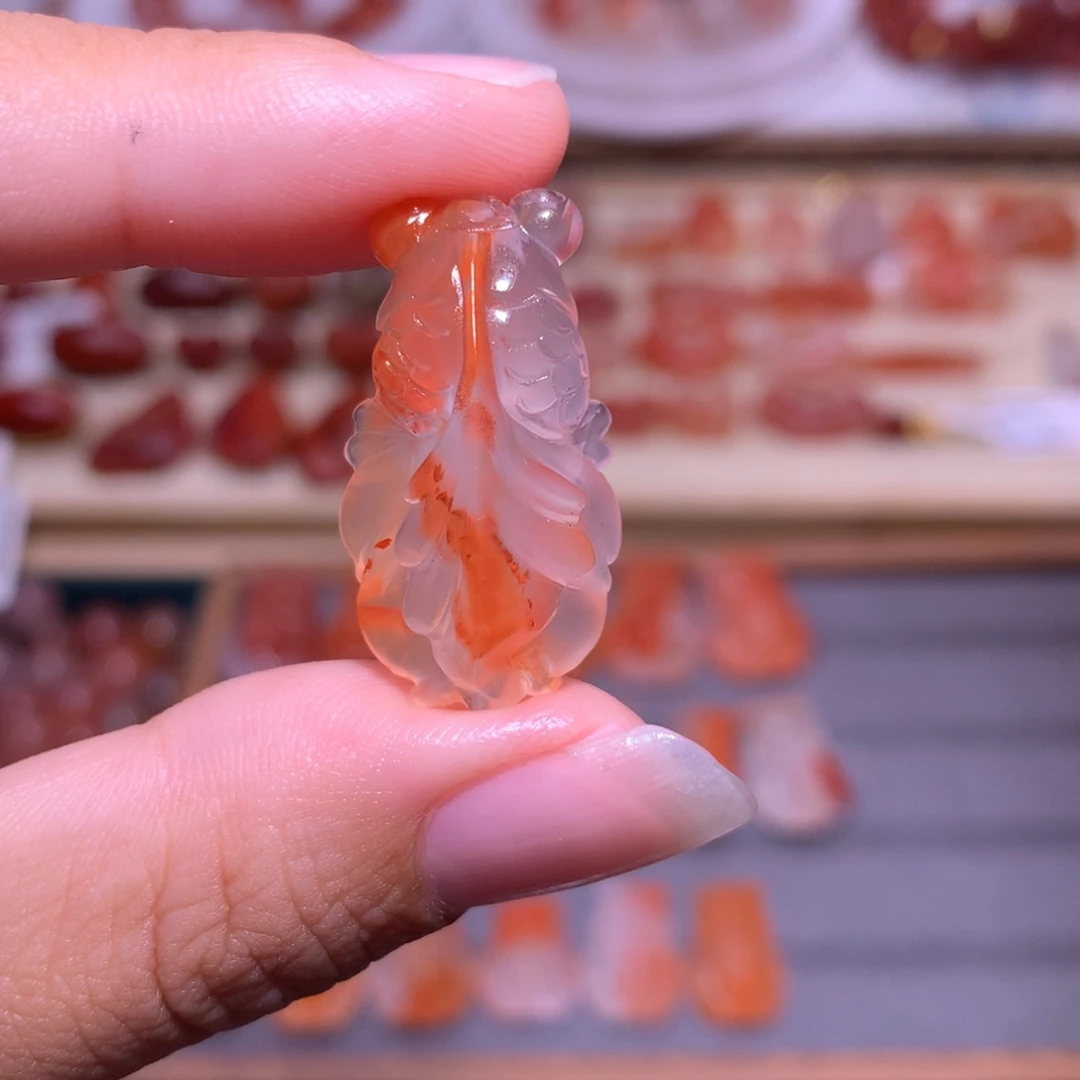 南红玛瑙未镶嵌珠宝半成品金鱼4