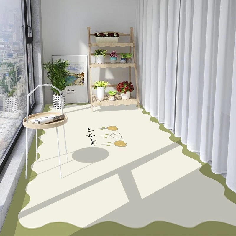 阳台地垫防水防晒免洗PVC皮革可擦免洗厨房满铺防油防滑地垫地毯