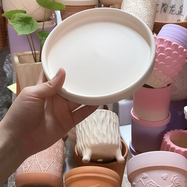 白陶托盘 配大肚盆