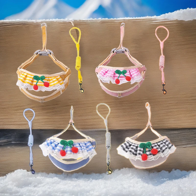 小狗狗牵引绳背心式小型幼犬博美泰迪比熊网红胸背带狗链子遛狗绳