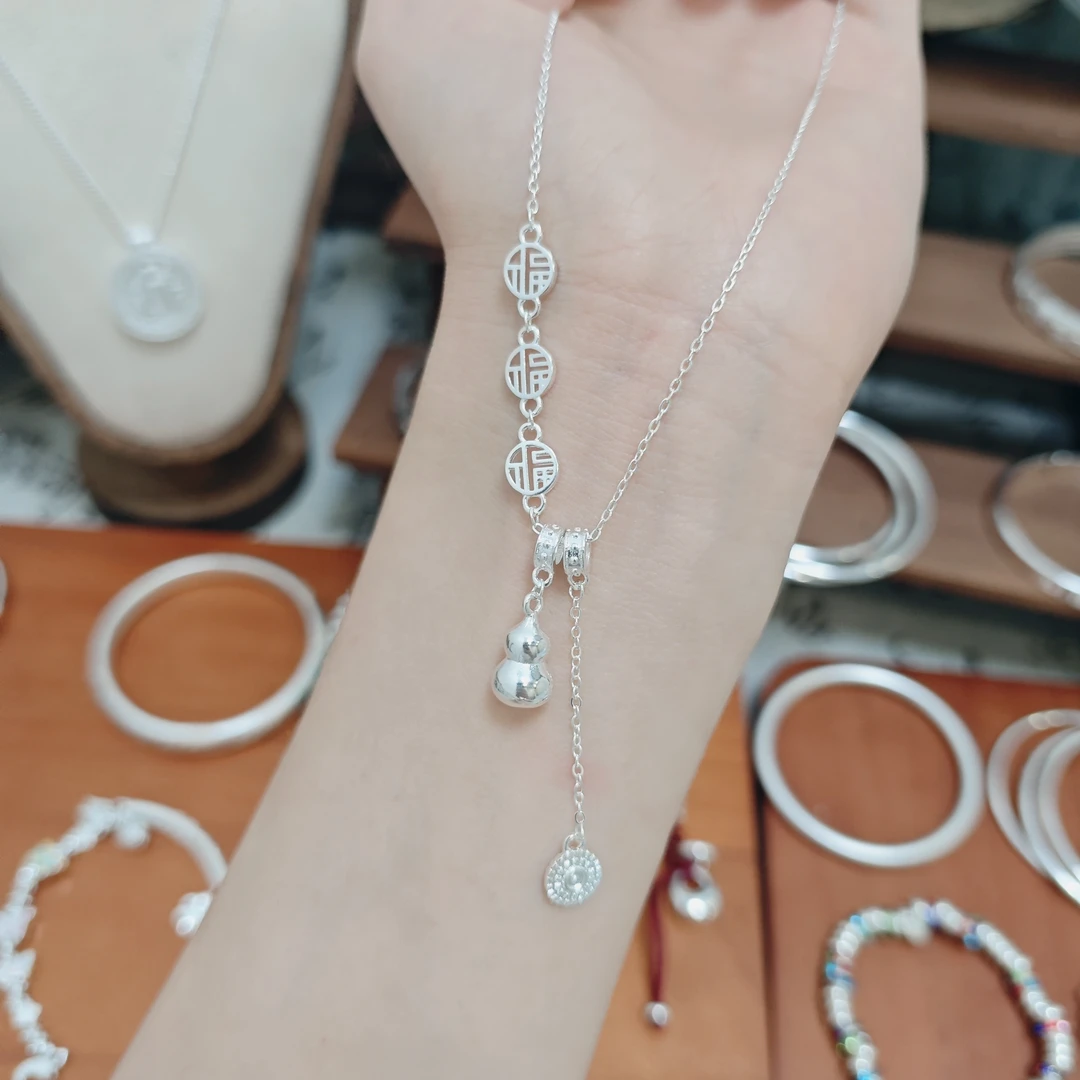 C904 足银9999银项链纯银饰品