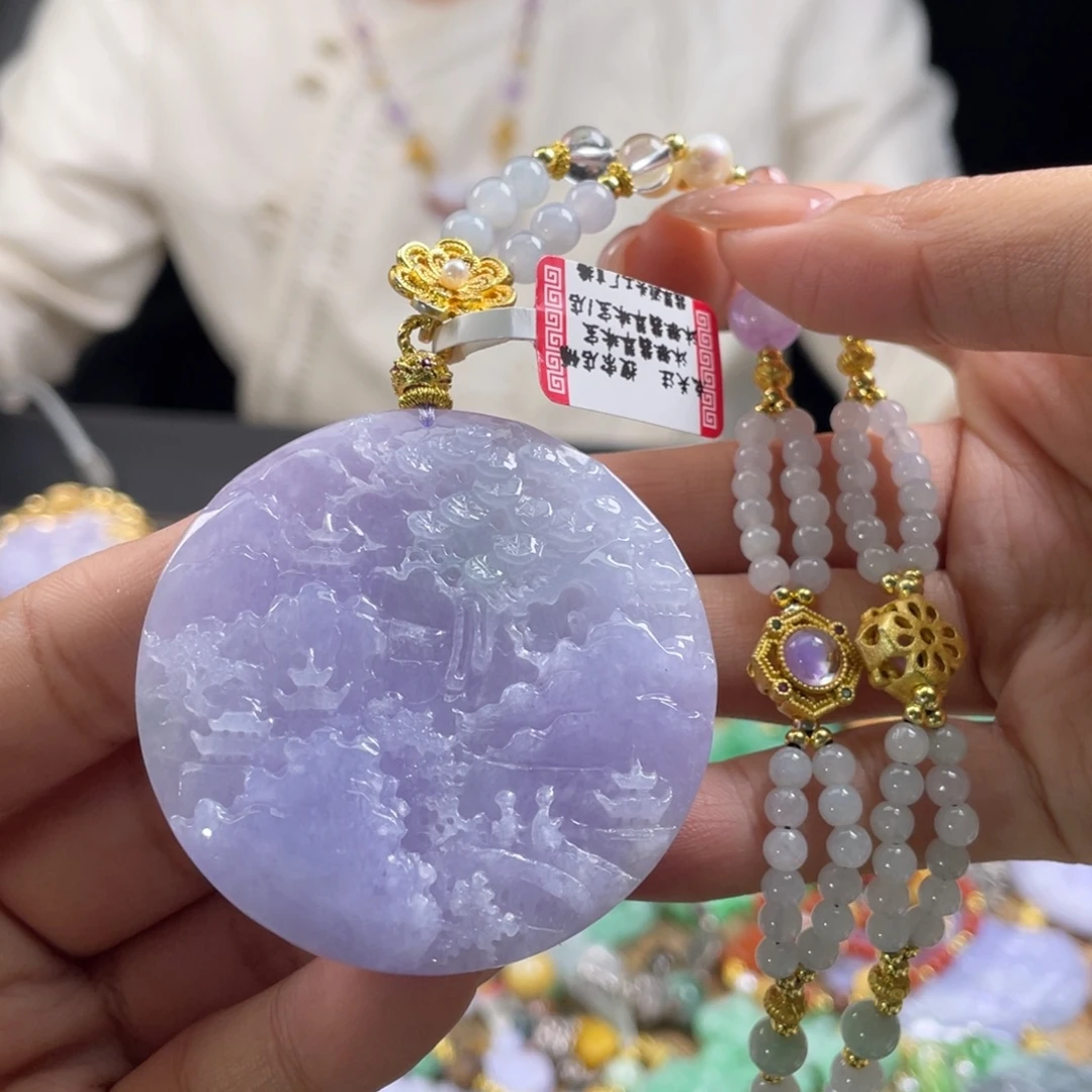 翡翠未镶嵌颈饰代编织