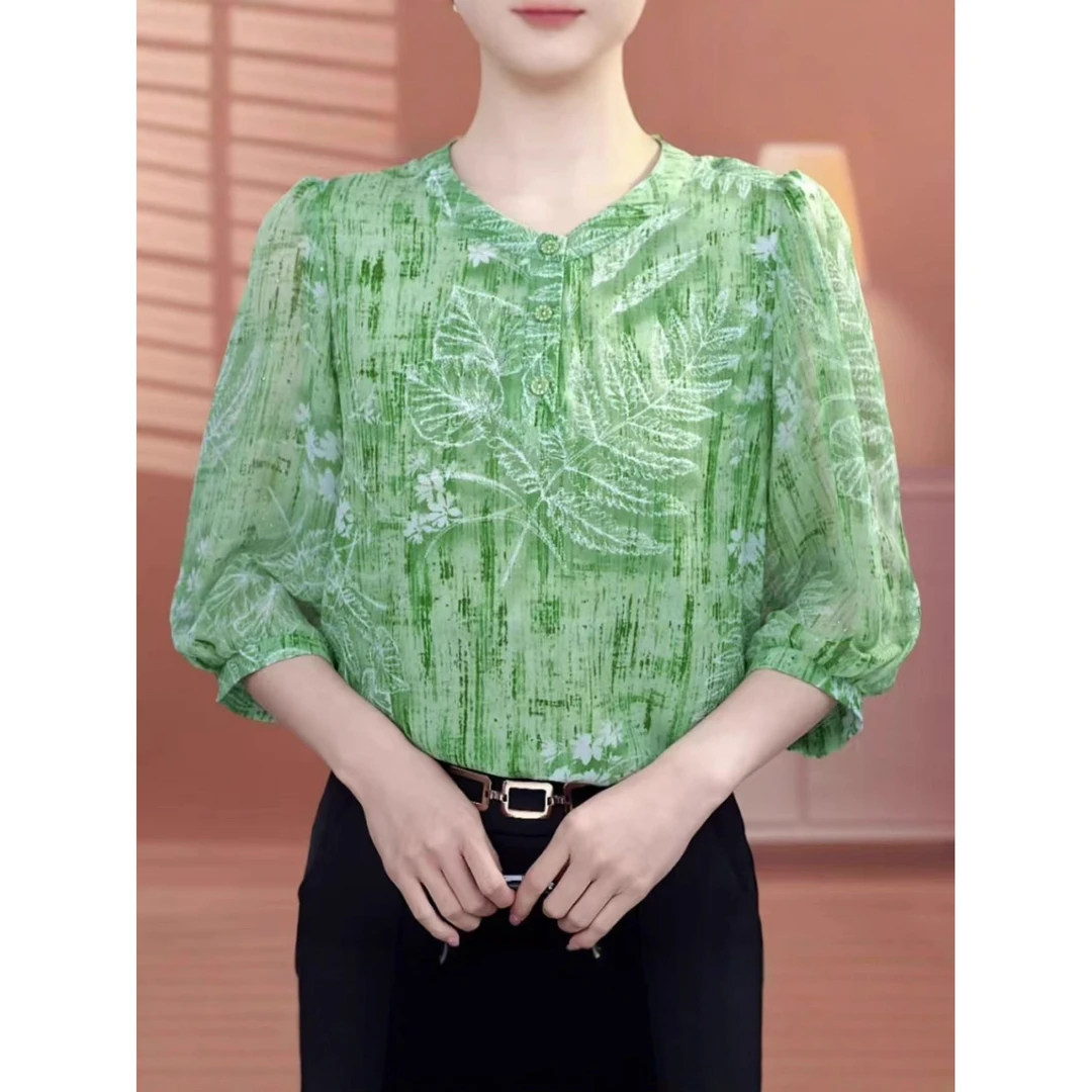 爆款高级复古时尚套头衬衫女时髦气质百搭宽松显瘦洋气小衫薄上衣