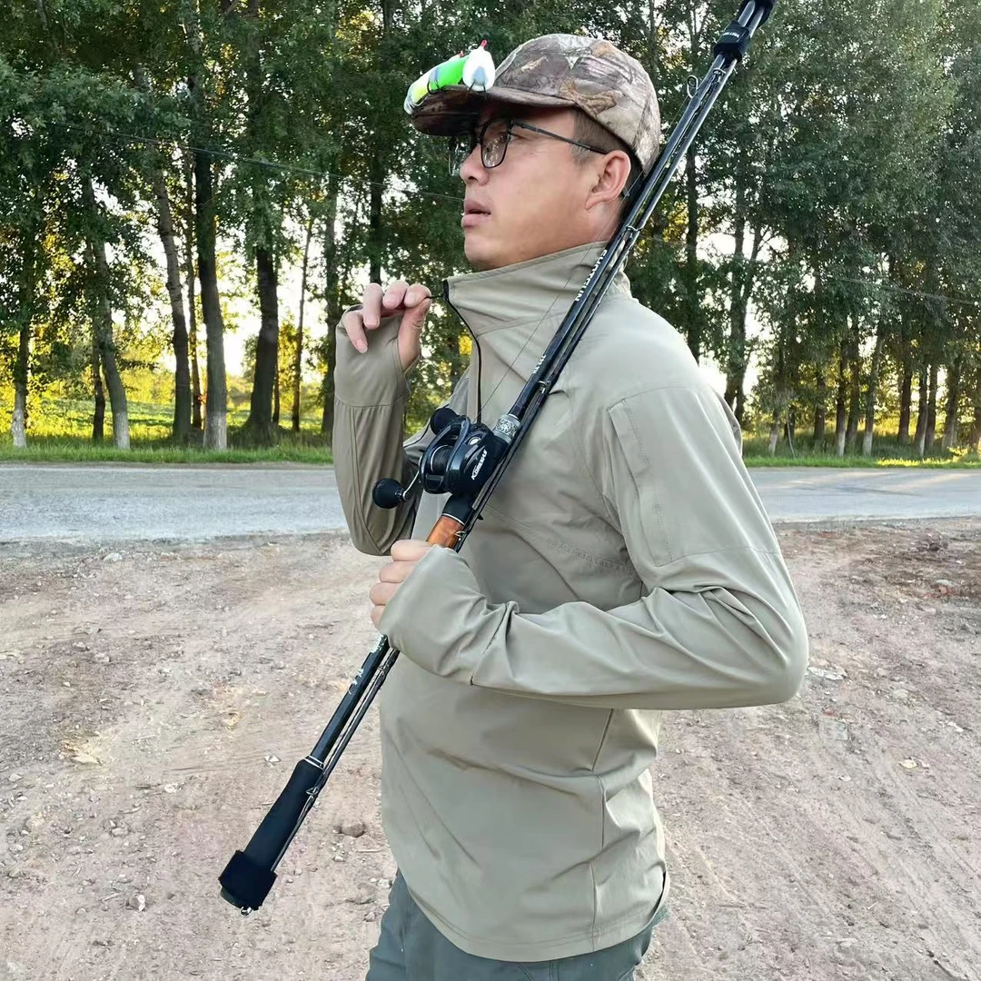 立领长袖运动拉链速干长袖T恤常规款长款防紫外线速干男士弹力