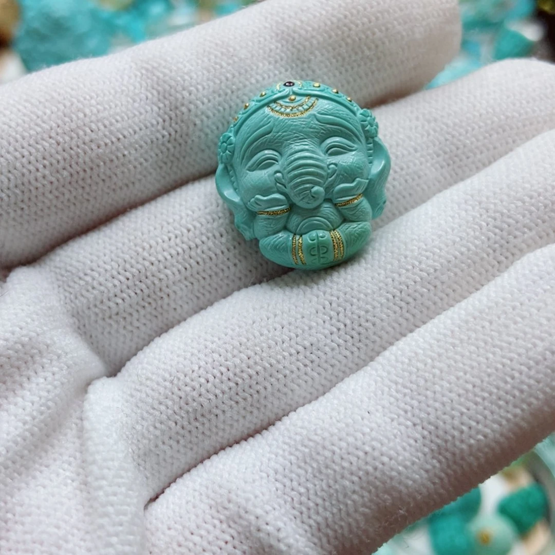 绿松石未镶嵌象神