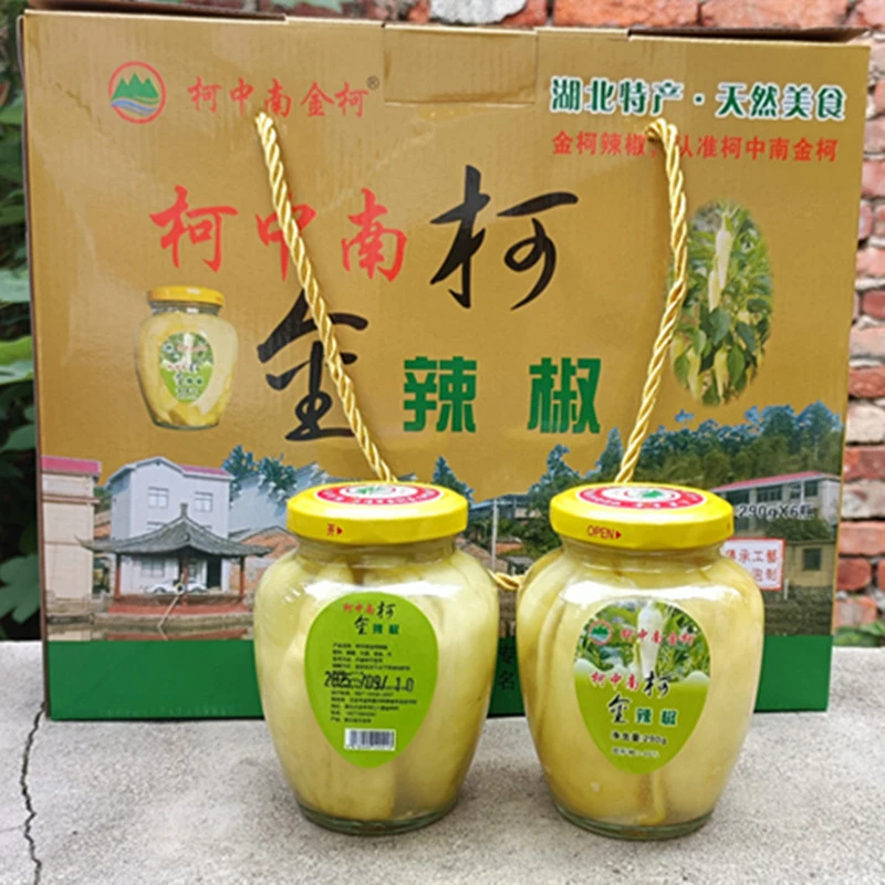 刘仁八柯中南金柯辣椒大冶特产农家腌咸辣椒开胃下饭泡菜泡椒瓶装