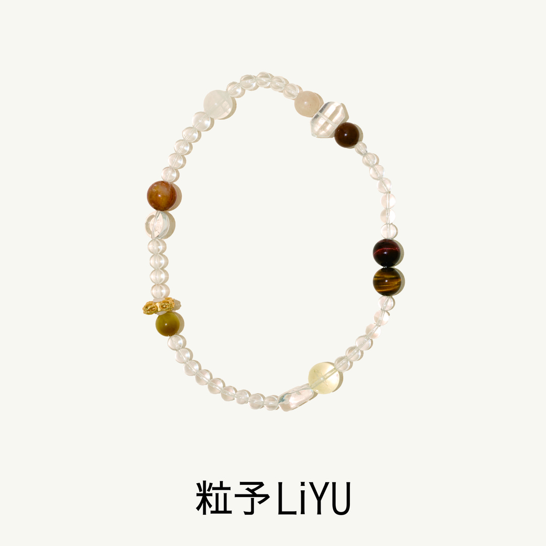 【皆安】双层白水晶自然通透手串多样性发一水晶手串