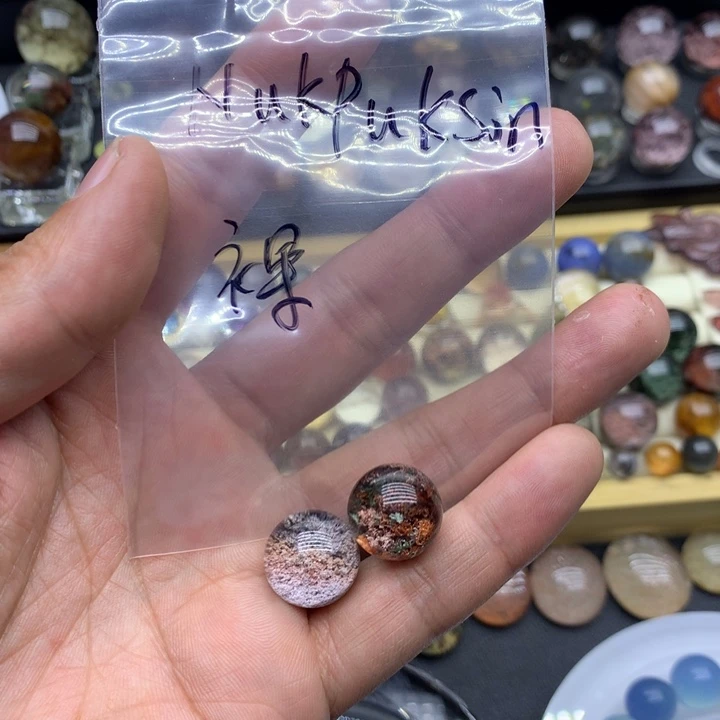 水晶手链未镶嵌N****n彩幽灵聚宝盆裸石