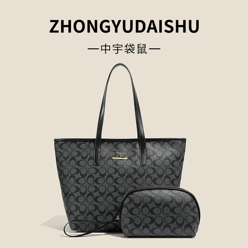 新款大容量单肩包休闲女包托特包时尚百搭腋下包子母包6857