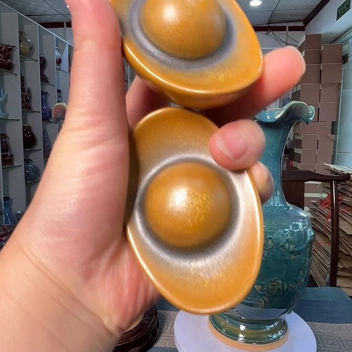 钧瓷摆件2只钧瓷摆件钧啊摆件