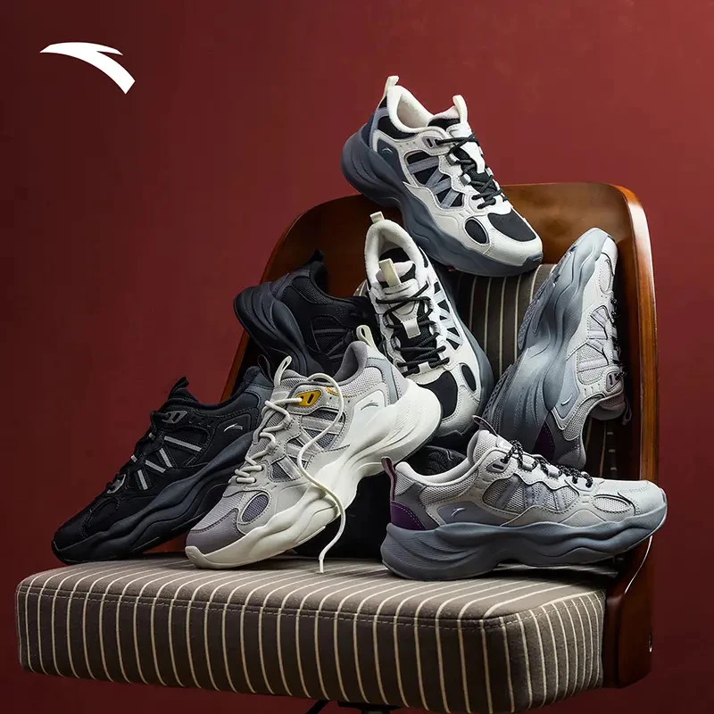 安踏PG老爹丨休闲撞色低帮老爹鞋男女同款流光风年秋季新款老爹鞋