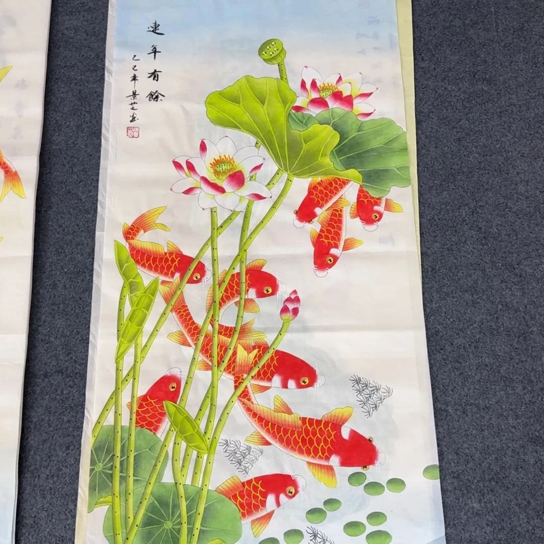 国画尺寸50X100手绘作品
