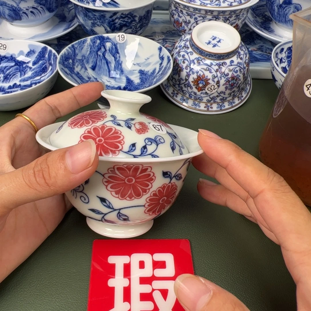 景德镇纯手工纯手绘茶具木木67