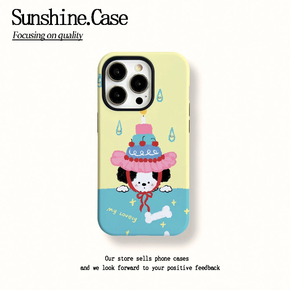 菲林二合一适用苹果华为vivo小米oppo手机壳狗狗骨头15PRO/14