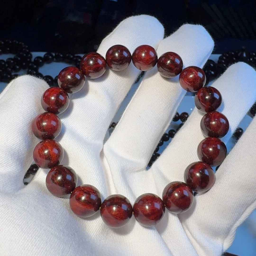 手串/手链小叶紫檀日本三味线古琴料高油密卡12圆珠