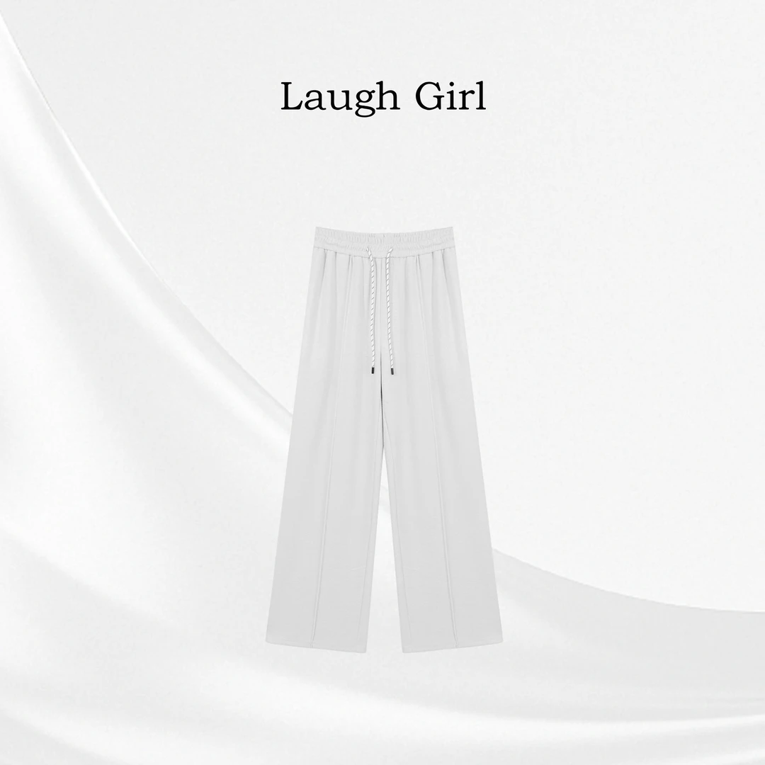 楚楚君Laugh girl【糯米裤】早秋松紧腰软糯糯米休闲裤KL531001J