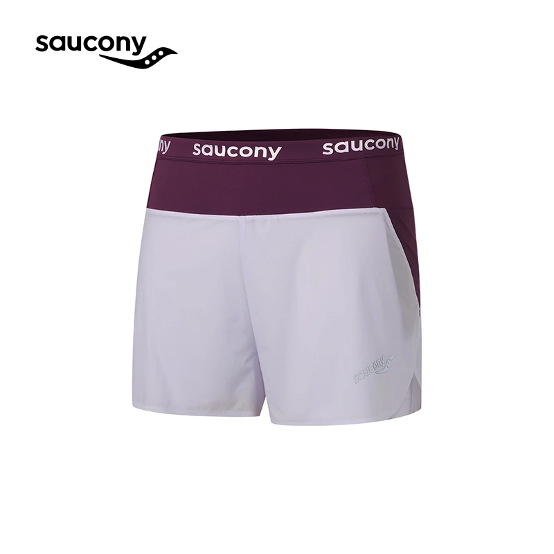 Saucony索康尼灵魂跑者系列夏季女子竞速跑步运动透气双层短裤