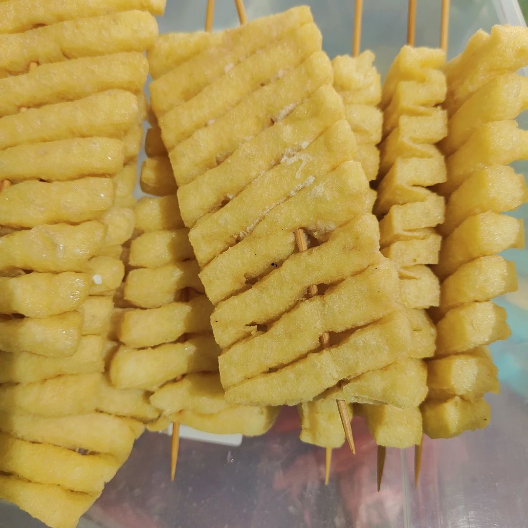 (烧烤食材)现制油豆腐兰花干串140g/5串豆腐同城送豆腐同城配