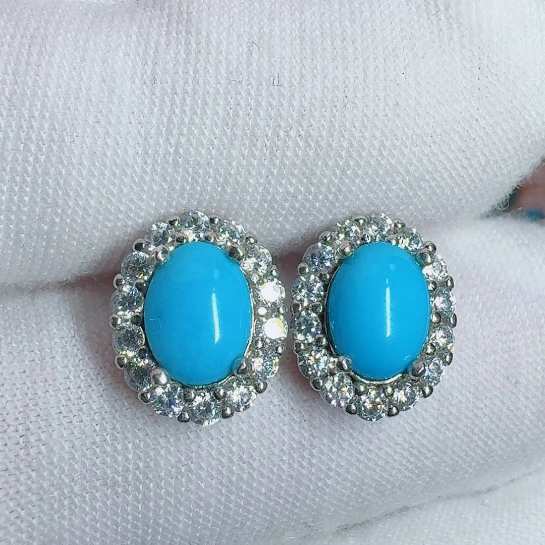 绿松石银S925镶嵌珠宝奇石