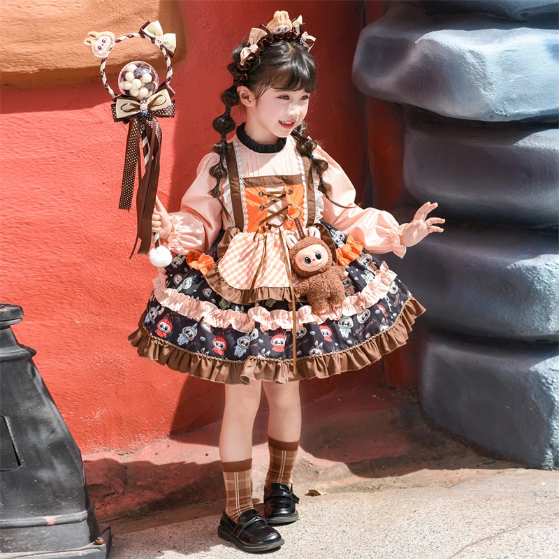 女童公主裙洛丽塔裙宝宝蓬蓬生日lolita蛋糕裙儿童卡通动漫连衣裙