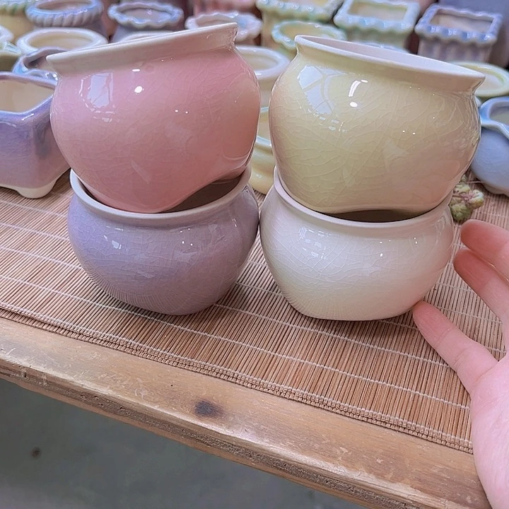 红陶陶瓷花盆当场满12包邮