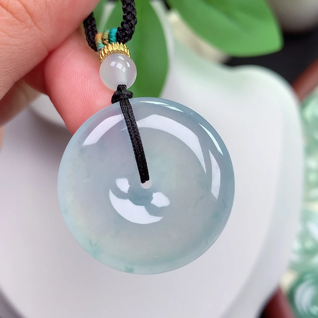 颈饰未镶嵌翡翠平安扣 29.2x6.0mm