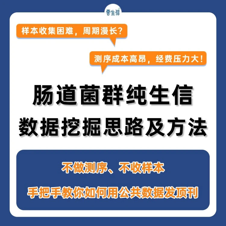 肠道菌群不收样本，不做测序，纯生信数据挖掘思路及方法介绍