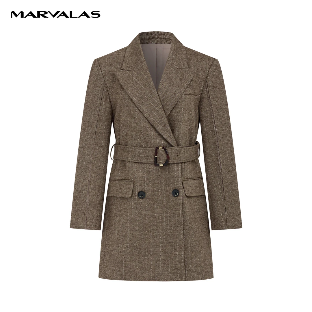 【力力淘】曼德诗西装裙2023冬高腰连衣裙M534306589