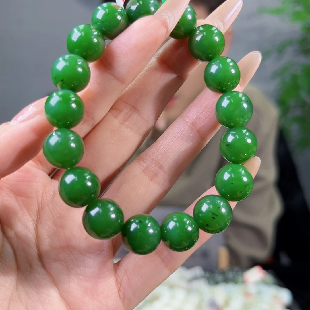 和田玉未镶嵌手链纯天然和田玉俄罗斯碧玉5号矿啦12